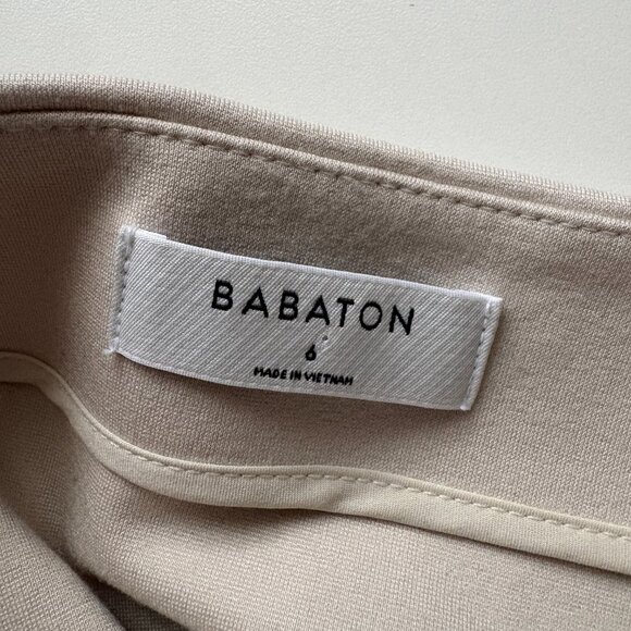 Aritzia Babaton Billy Button Midi Pencil Skirt Matte Pearl Size 6 - Picture 6 of 7